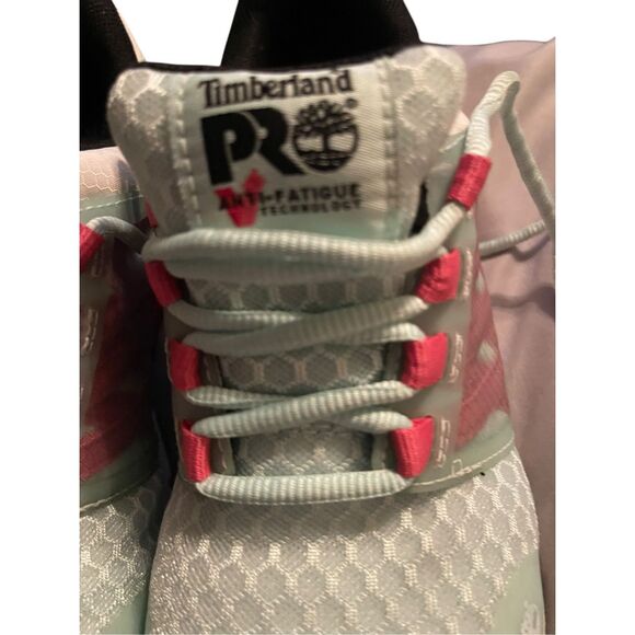 Timberland PRO Womens Pink Light Green Radius Composite Safety Toe Shoes 8.5M - Picture 8 of 11